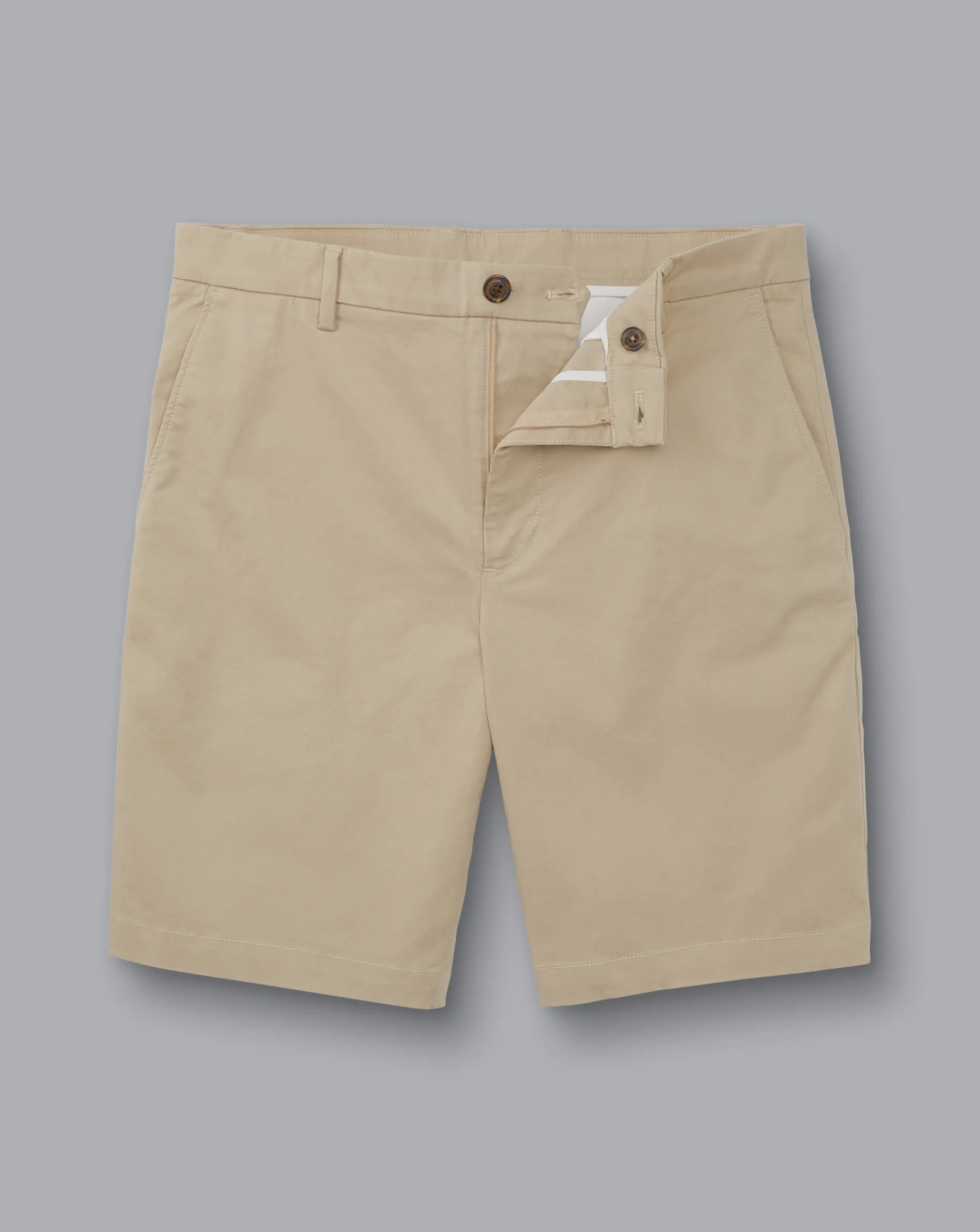 Golf Collection|Shorts<Charles Tyrwhitt Cotton Shorts - Oatmeal