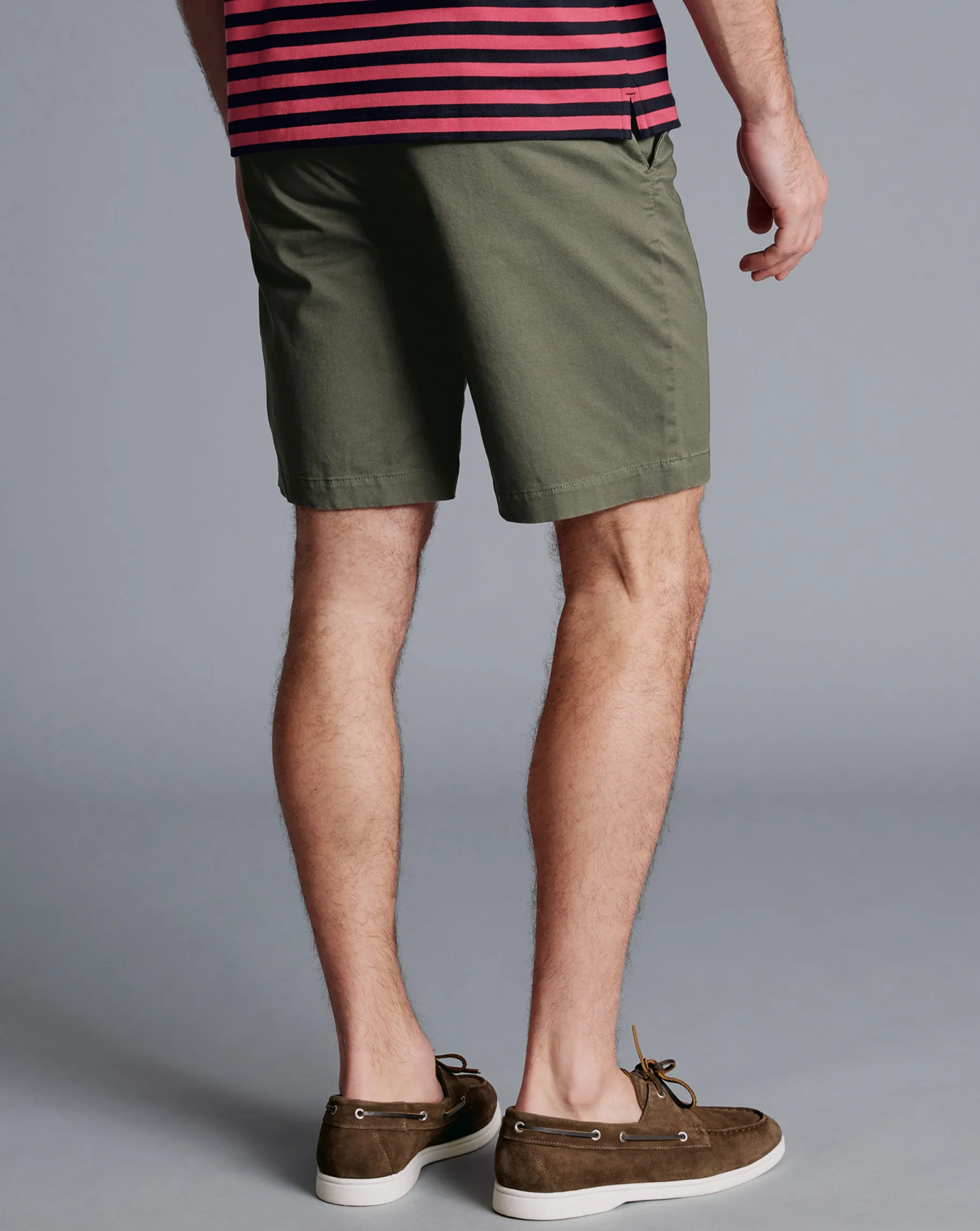 Golf Collection|Shorts<Charles Tyrwhitt Cotton Shorts - Green Olive