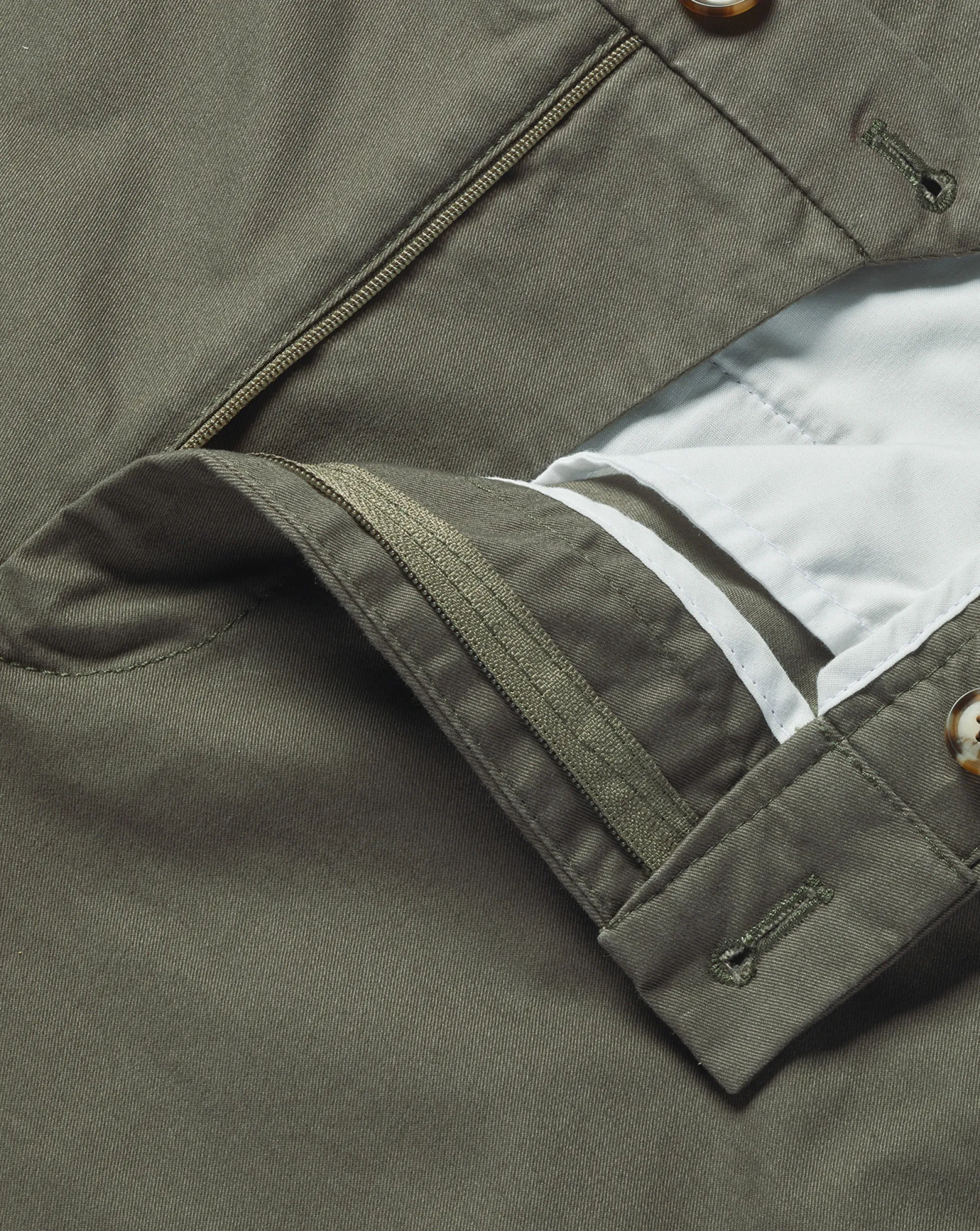 Golf Collection|Shorts<Charles Tyrwhitt Cotton Shorts - Green Olive