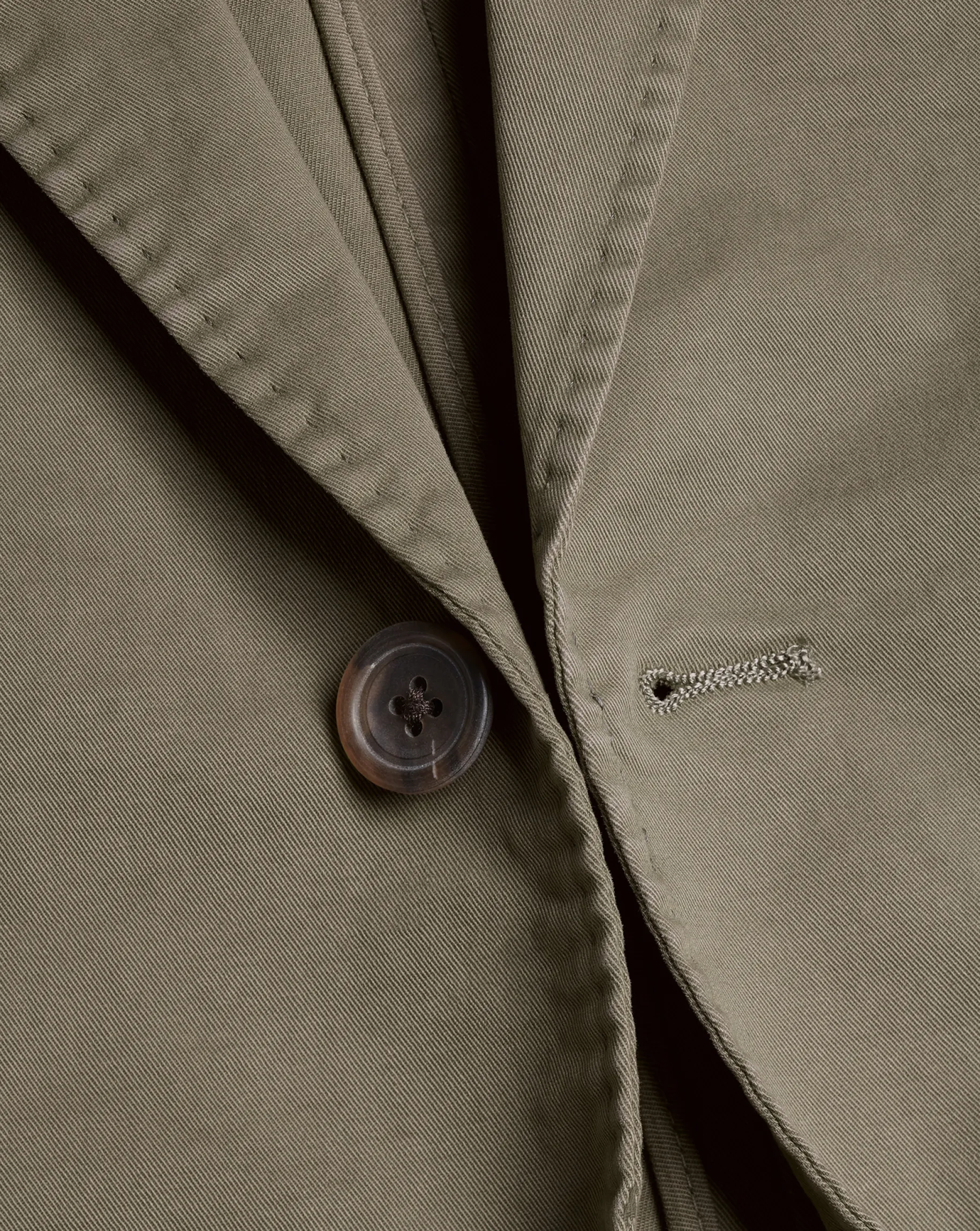 Coats & Jackets|Blazers<Charles Tyrwhitt Cotton Stretch Garment Dyed Jacket - Olive Green