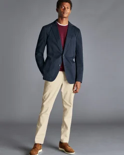 Coats & Jackets|Blazers<Charles Tyrwhitt Cotton Stretch Garment Dyed Jacket - Ink Blue