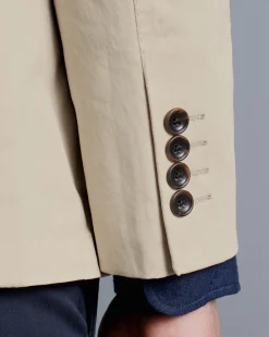 Coats & Jackets|Blazers<Charles Tyrwhitt Cotton Stretch Jacket - Limestone
