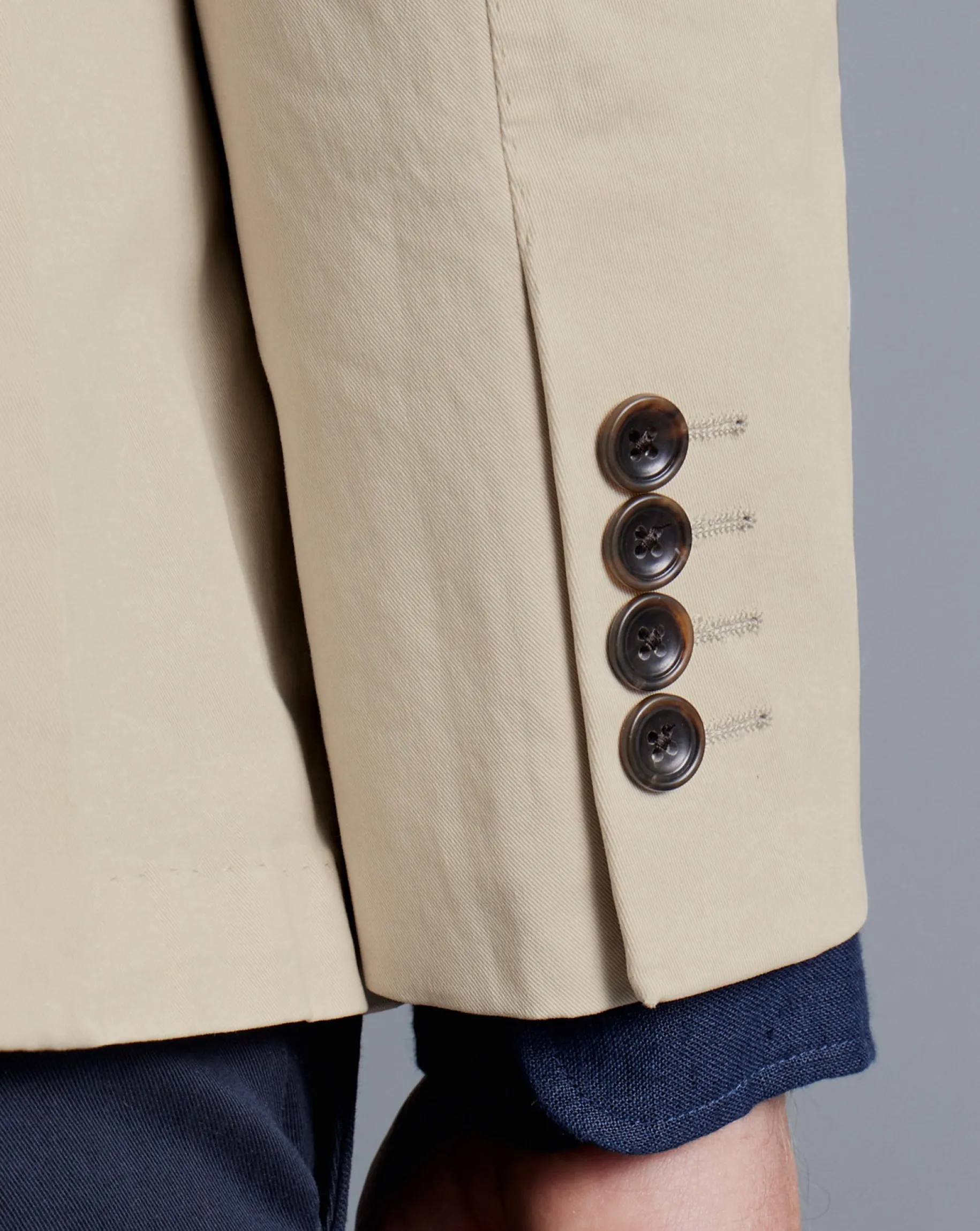 Coats & Jackets|Blazers<Charles Tyrwhitt Cotton Stretch Jacket - Limestone