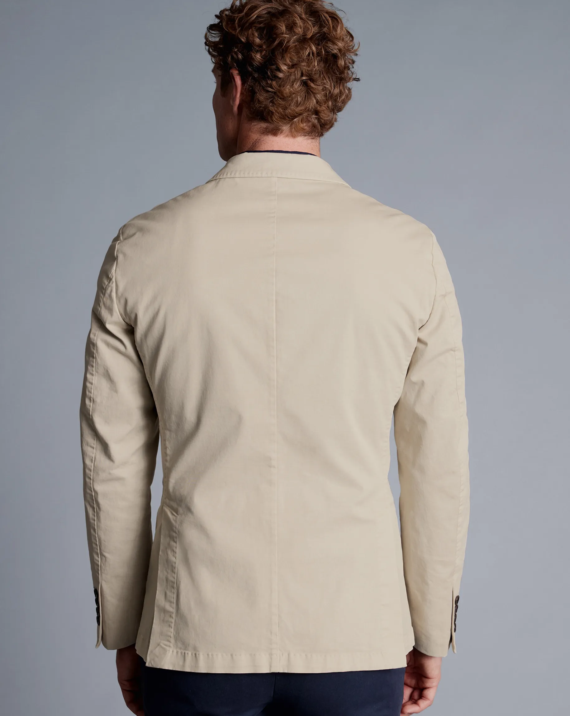 Coats & Jackets|Blazers<Charles Tyrwhitt Cotton Stretch Jacket - Limestone