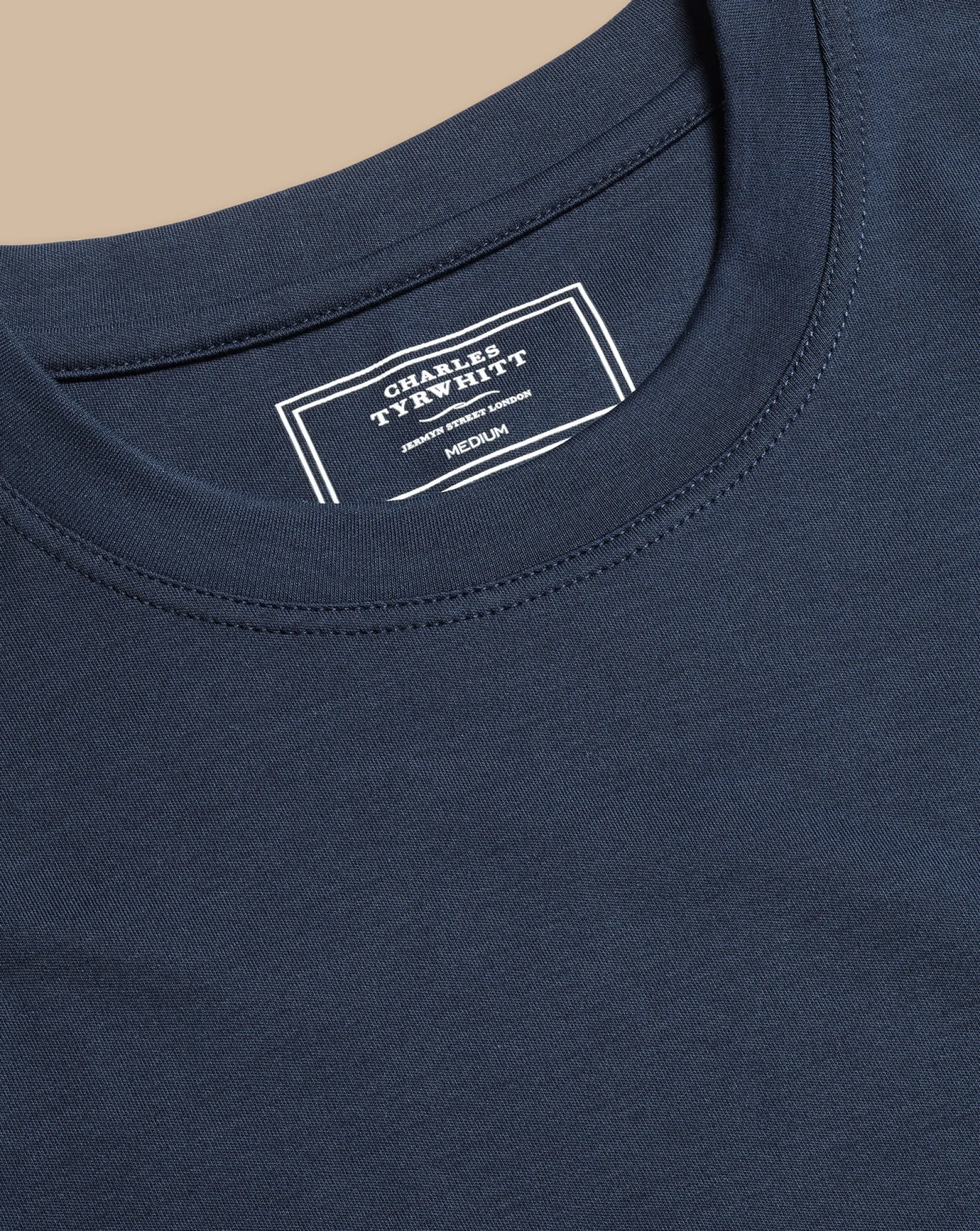 t-shirts|Blue Shirts<Charles Tyrwhitt Cotton Tyrwhitt T-Shirt - Navy