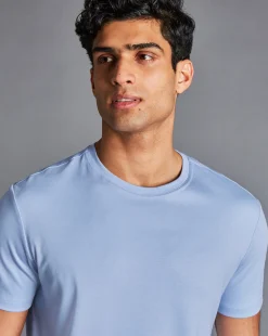 Shirt Sale|Polos<Charles Tyrwhitt Cotton Tyrwhitt T-Shirt - Sky Blue