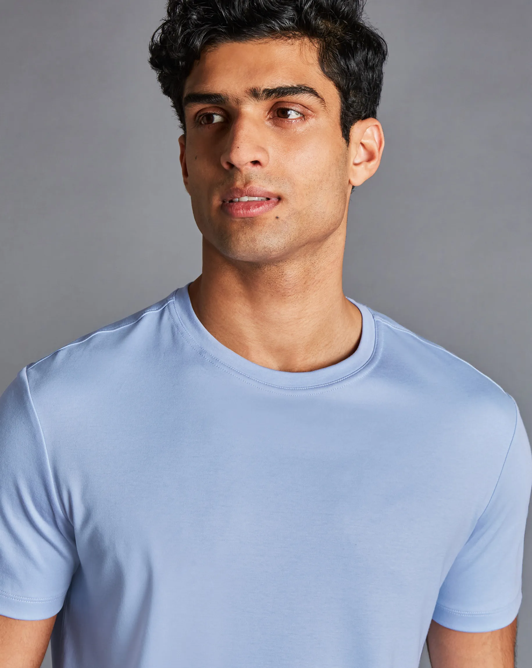 Shirt Sale|Polos<Charles Tyrwhitt Cotton Tyrwhitt T-Shirt - Sky Blue