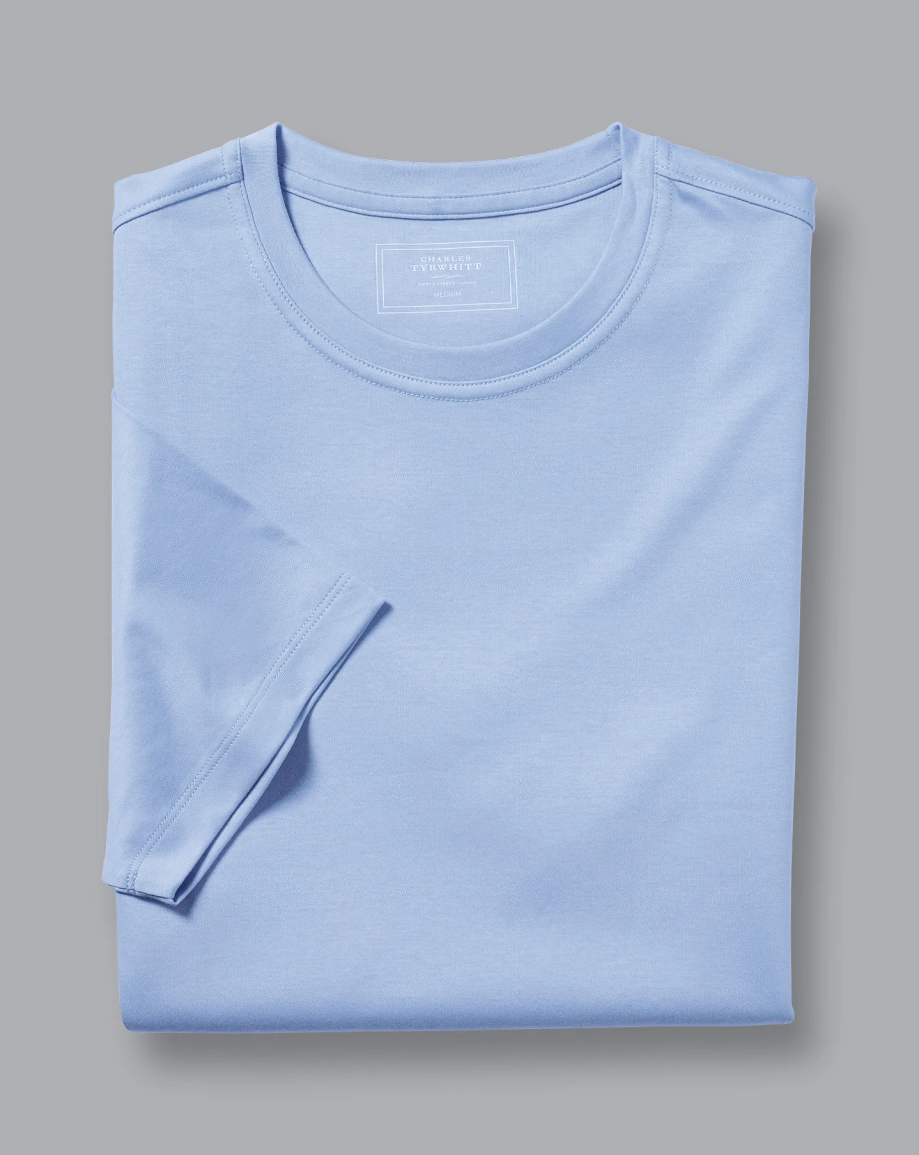 Shirt Sale|Polos<Charles Tyrwhitt Cotton Tyrwhitt T-Shirt - Sky Blue