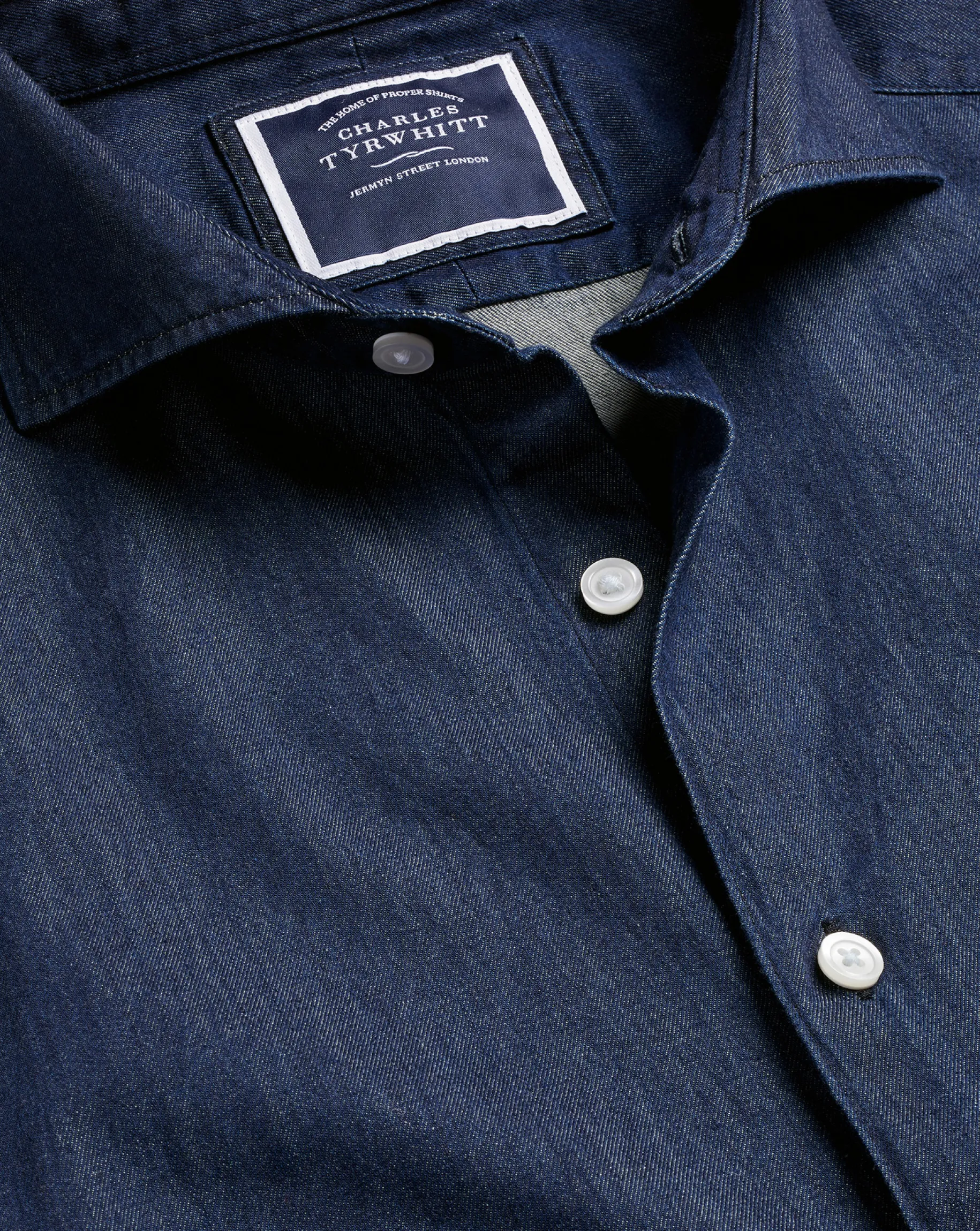 Casual Shirts|S<Charles Tyrwhitt Denim Shirt - Denim Blue
