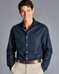 Casual Shirts|S<Charles Tyrwhitt Denim Shirt - Denim Blue