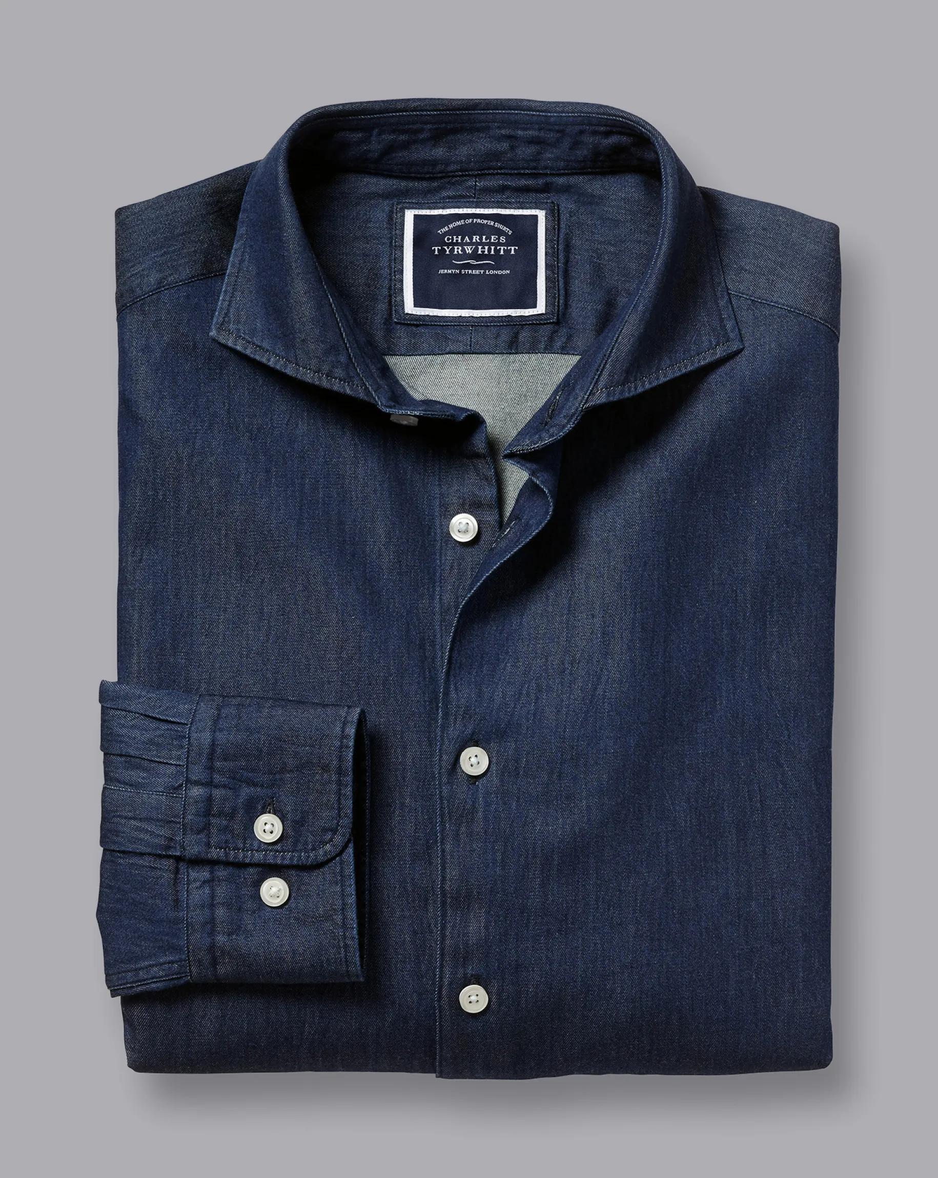 Casual Shirts|S<Charles Tyrwhitt Denim Shirt - Denim Blue