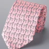 Accessories<Charles Tyrwhitt Dog With A Bone Print Silk Tie - Pink