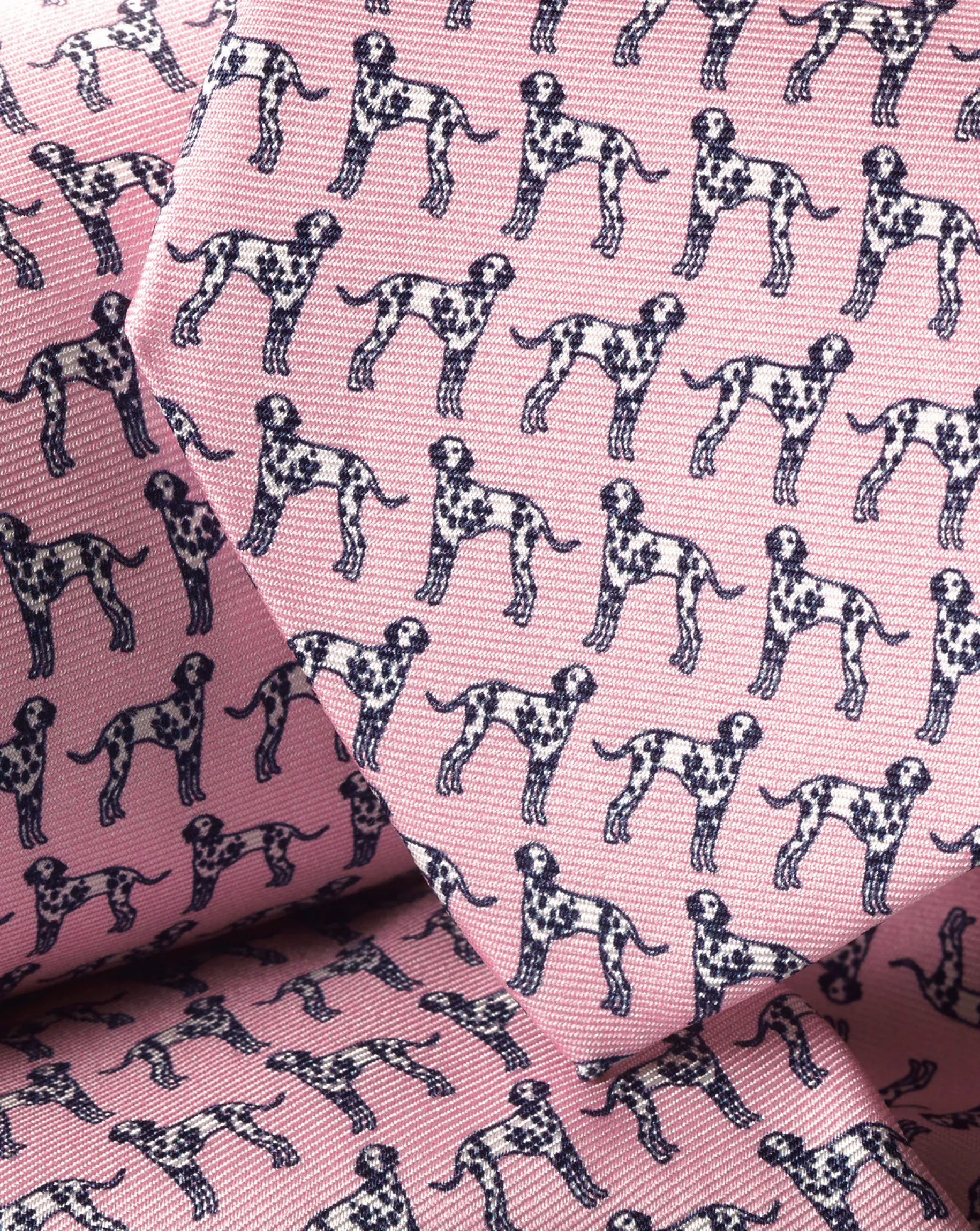 Accessories<Charles Tyrwhitt Dog With A Bone Print Silk Tie - Pink