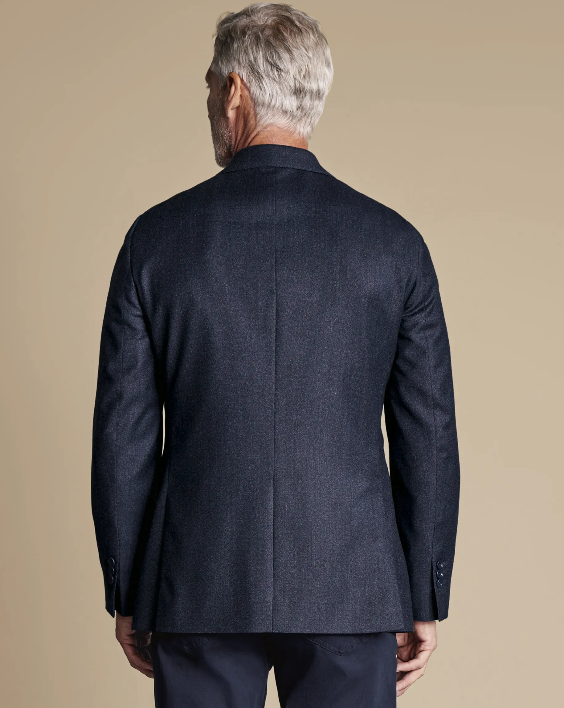 Suit Jackets<Charles Tyrwhitt Double Breasted Italian Pindot Suit Jacket - Denim Blue