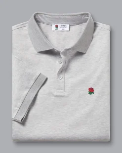 Shirt Sale|Polos<Charles Tyrwhitt England Rugby Birdseye Pique Polo - Grey