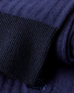 Socks<Charles Tyrwhitt England Rugby Cotton Rib Socks - French Blue Navy