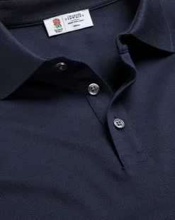 Blue Shirts|Blue<Charles Tyrwhitt England Rugby Long Sleeve Pique Polo - Navy