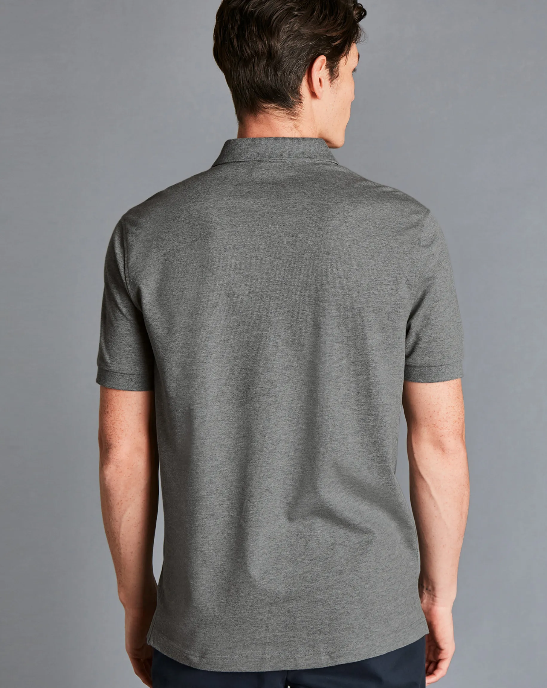 Shirt Sale|Polos<Charles Tyrwhitt England Rugby Pique Polo - Grey Marl