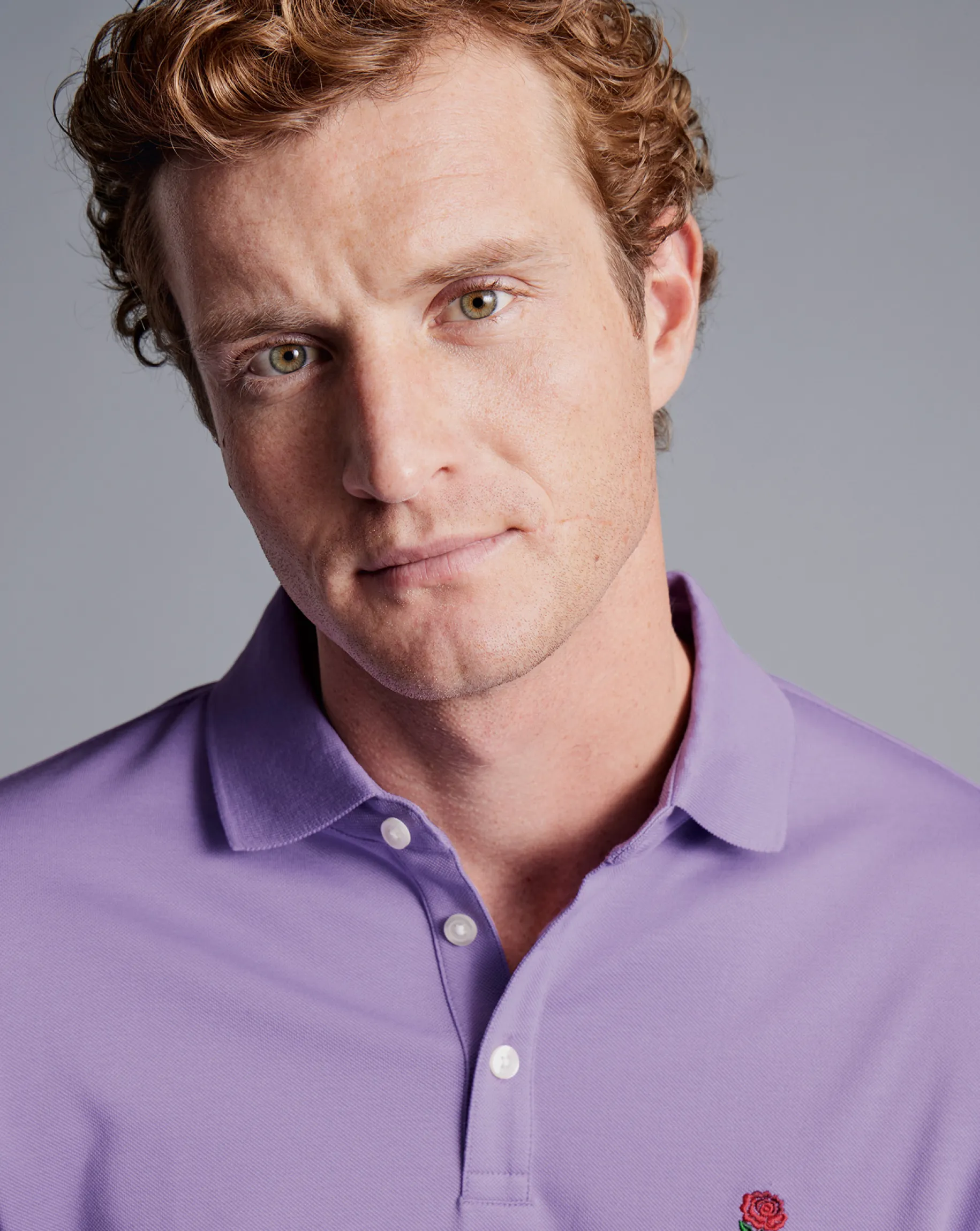 Shirt Sale|Polos<Charles Tyrwhitt England Rugby Pique Polo - Lilac Purple