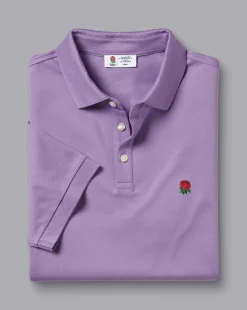 Shirt Sale|Polos<Charles Tyrwhitt England Rugby Pique Polo - Lilac Purple
