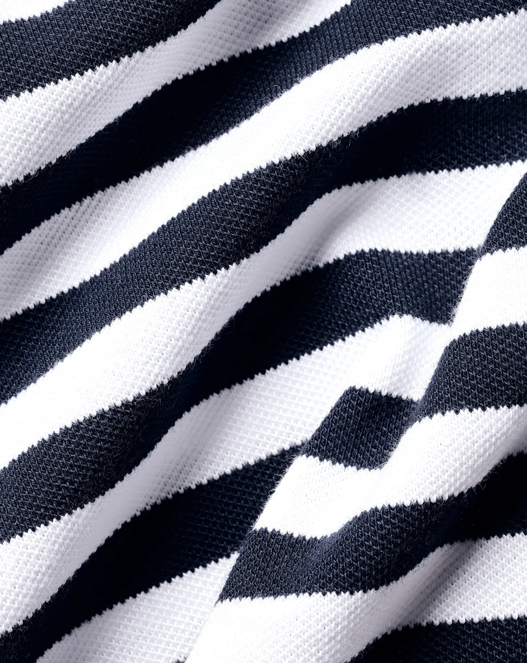 Blue Shirts|Blue<Charles Tyrwhitt England Rugby Stripe Pique Polo - Navy & White Navy and White