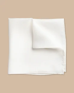 Black Tie|Pocket Squares<Charles Tyrwhitt Evening Silk Pocket Square - White