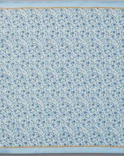 Accessories<Charles Tyrwhitt Floral Print Silk Pocket Square - Blue Sky