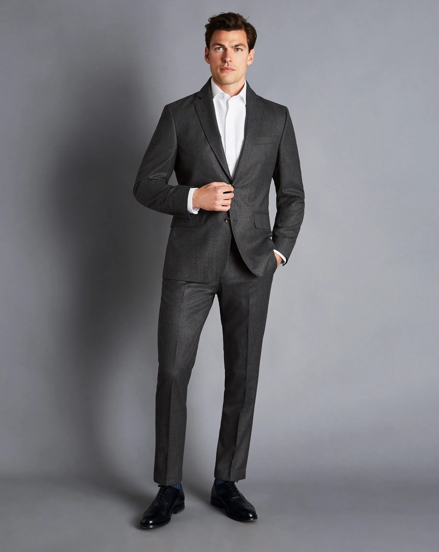 Suit Jackets|Blazers<Charles Tyrwhitt Italian Flannel Suit Jacket Grey