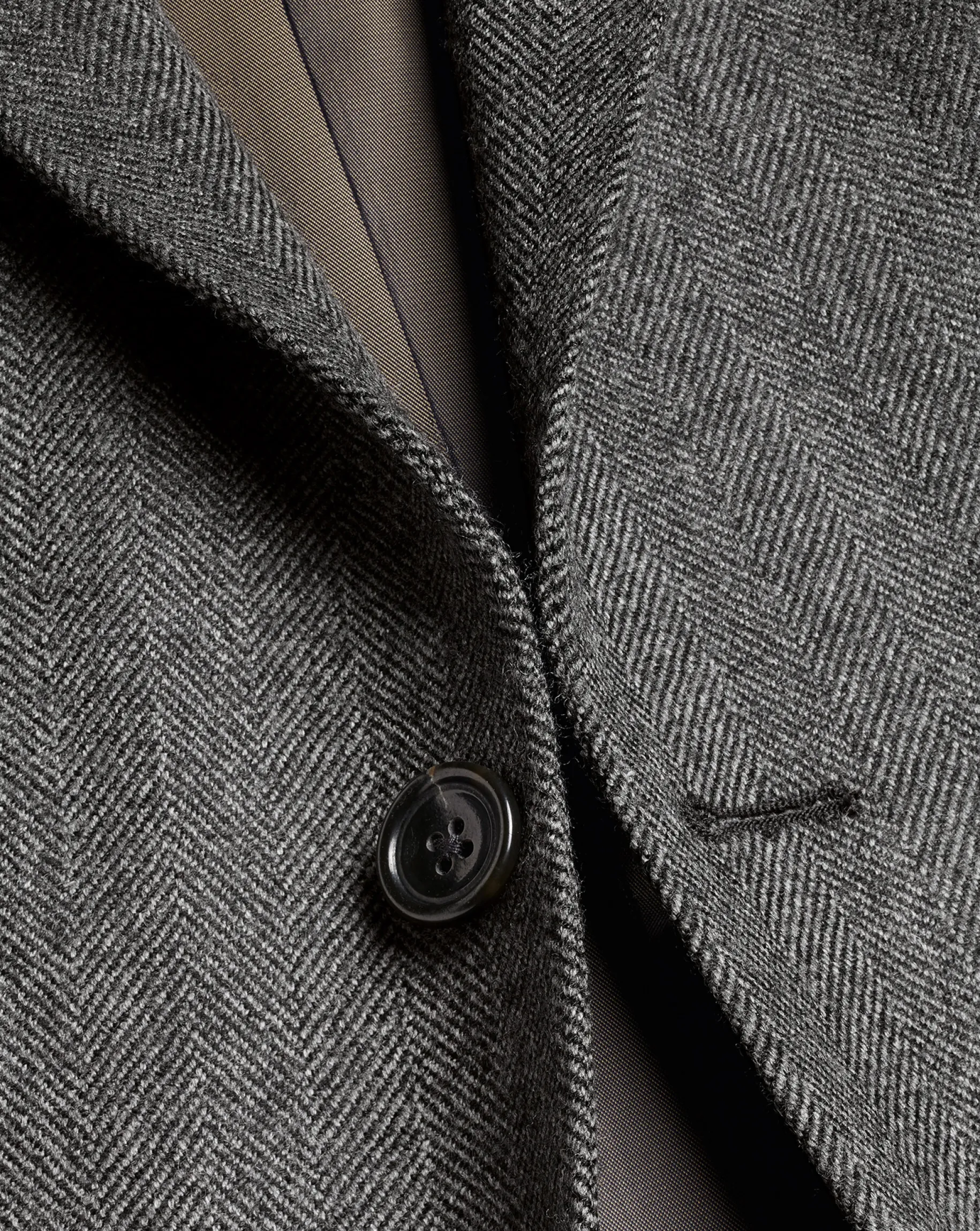 Blazers<Charles Tyrwhitt Herringbone Wool Texture Jacket - Dark Grey