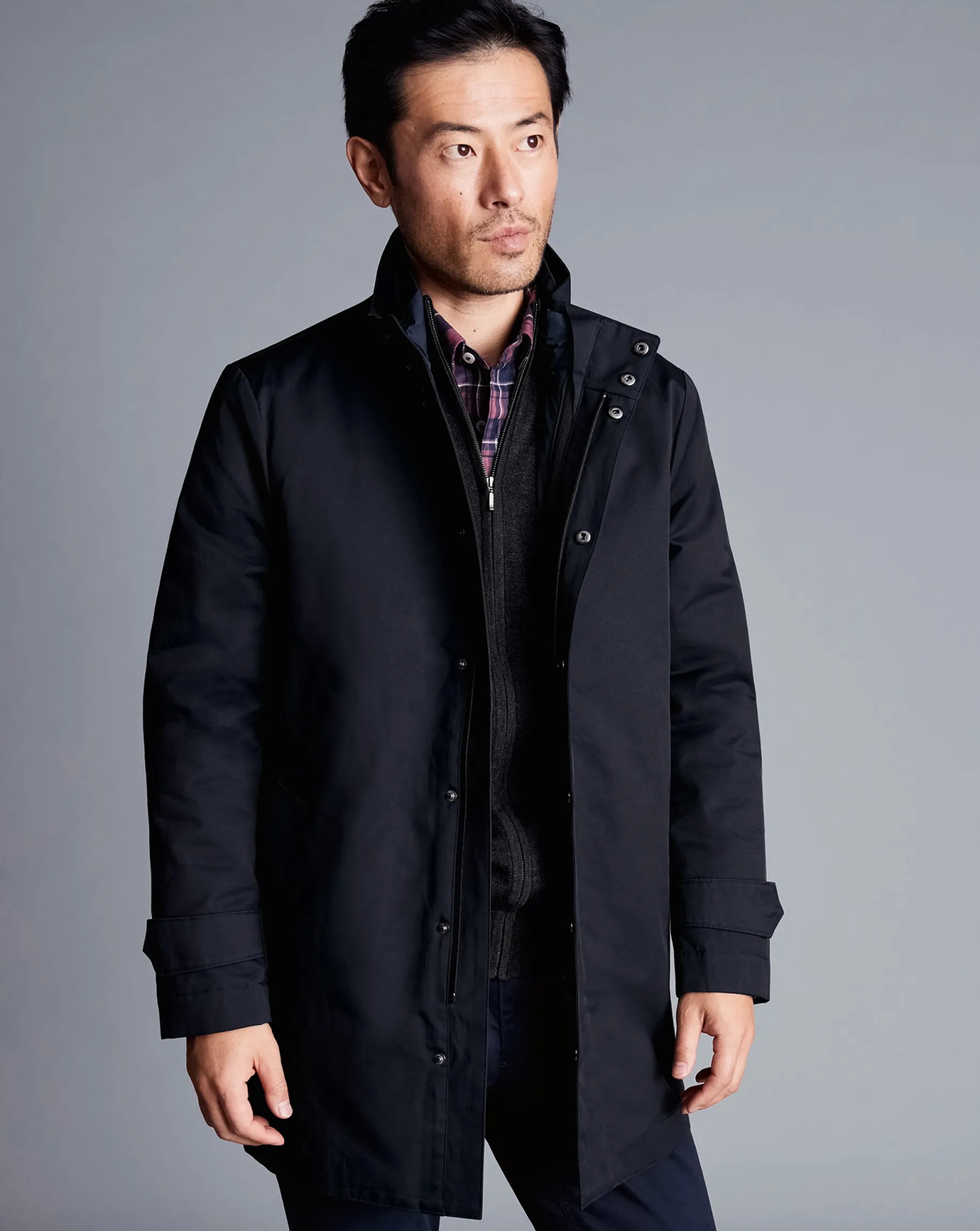Coats|Casual Jackets<Charles Tyrwhitt 3-In-1 Rain Mac - Navy