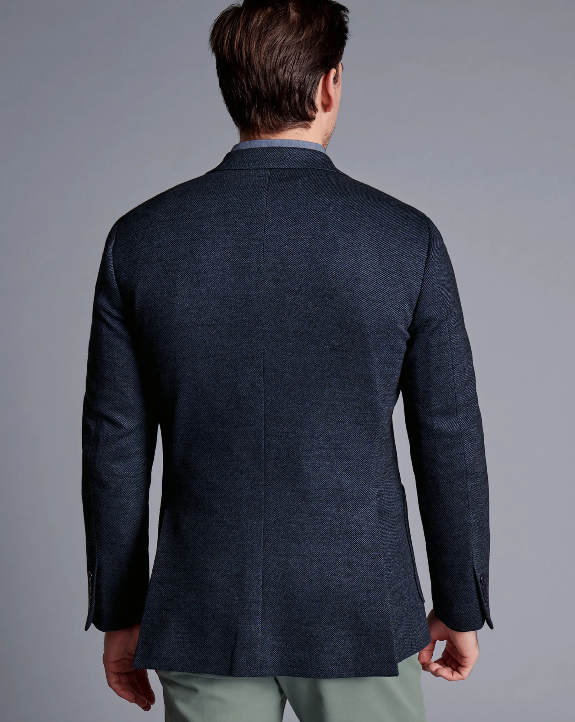 Coats & Jackets|Blazers<Charles Tyrwhitt Italian Jersey Jacket - Denim Blue