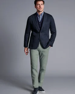 Coats & Jackets|Blazers<Charles Tyrwhitt Italian Jersey Jacket - Denim Blue