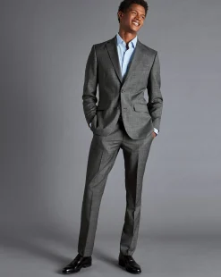 Suit Jackets|Blazers<Charles Tyrwhitt Italian Luxury Prince of Wales Check Suit Jacket - Grey