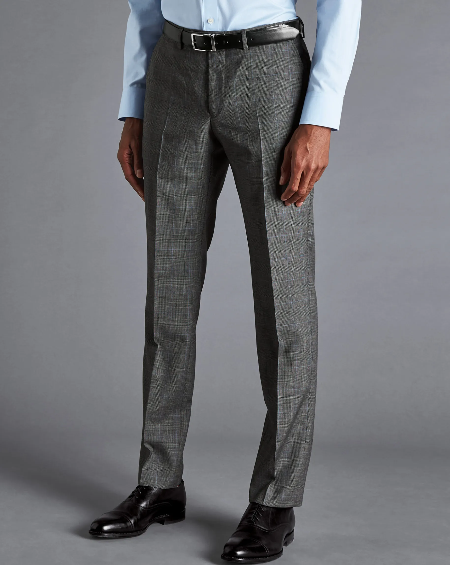 Suit Pants|Pants & Shorts<Charles Tyrwhitt Italian Luxury Prince of Wales Check Suit Pants - Grey