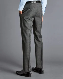 Suit Pants|Pants & Shorts<Charles Tyrwhitt Italian Luxury Prince of Wales Check Suit Pants - Grey