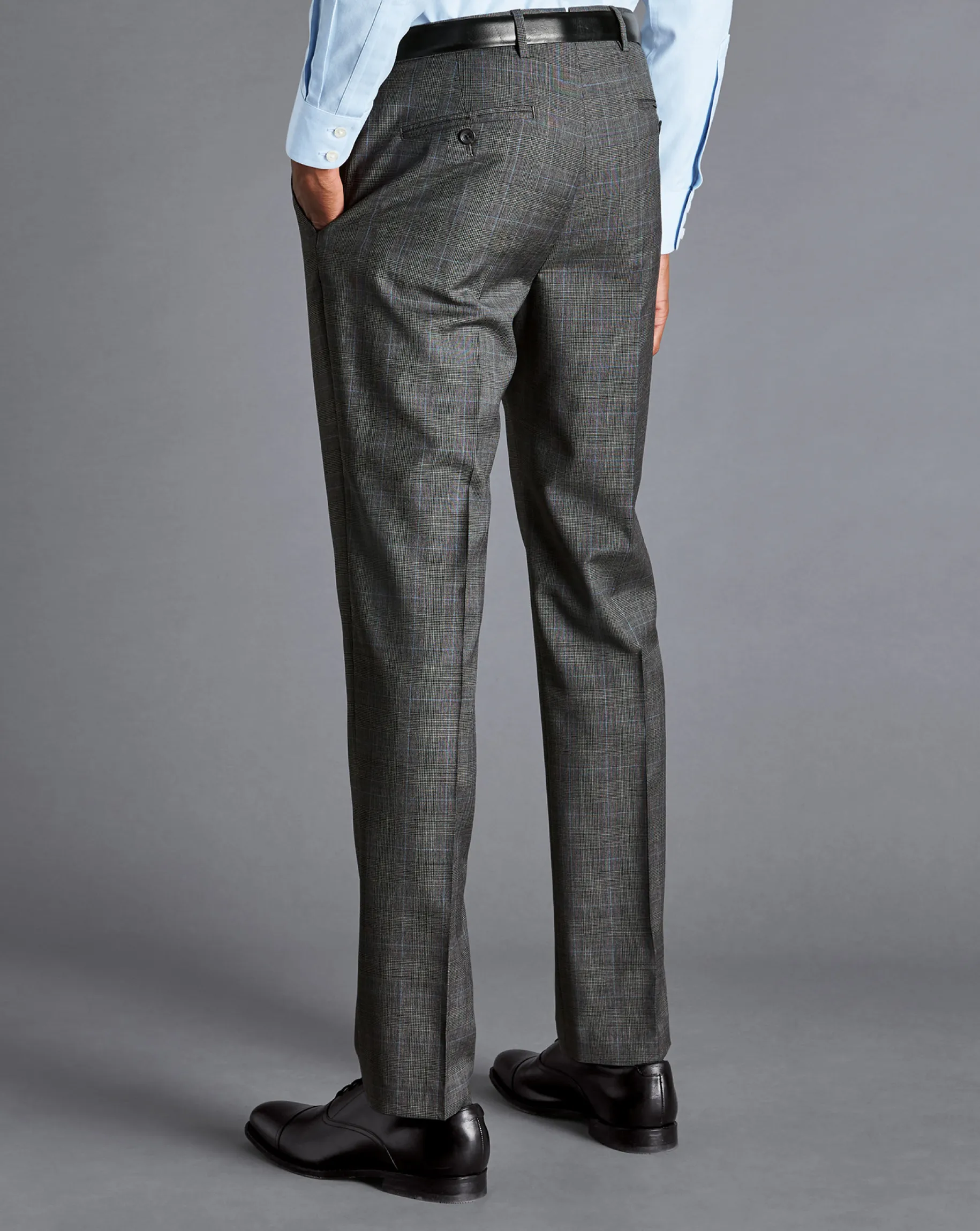 Suit Pants|Pants & Shorts<Charles Tyrwhitt Italian Luxury Prince of Wales Check Suit Pants - Grey