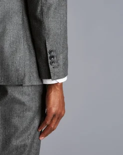 Suit Jackets|Blazers<Charles Tyrwhitt Italian Luxury Stretch Flannel Suit Jacket - Grey