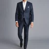 Suit Jackets|Blazers<Charles Tyrwhitt Italian Luxury Stretch Flannel Suit Jacket - Dark Blue