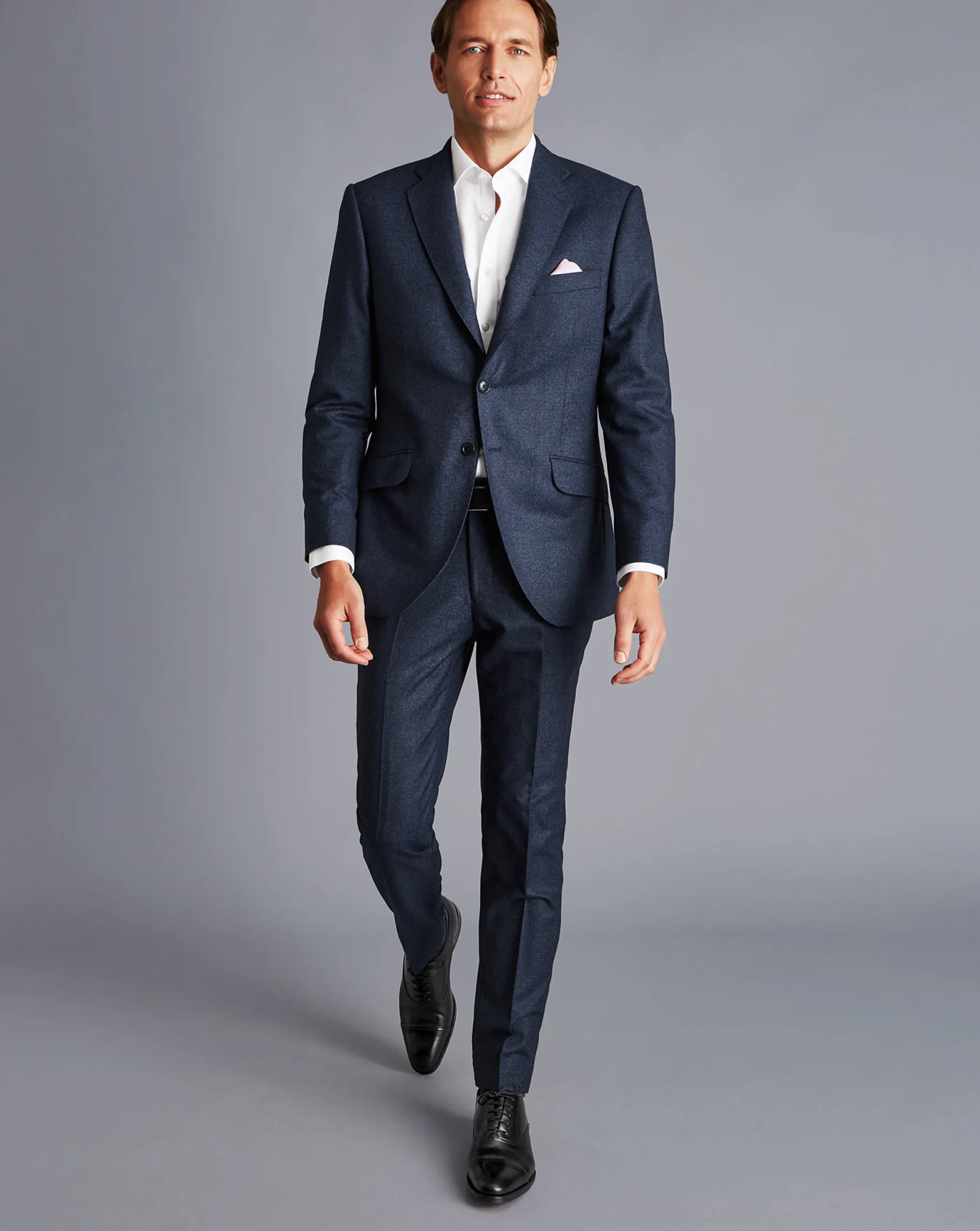 Suit Jackets|Blazers<Charles Tyrwhitt Italian Luxury Stretch Flannel Suit Jacket - Dark Blue