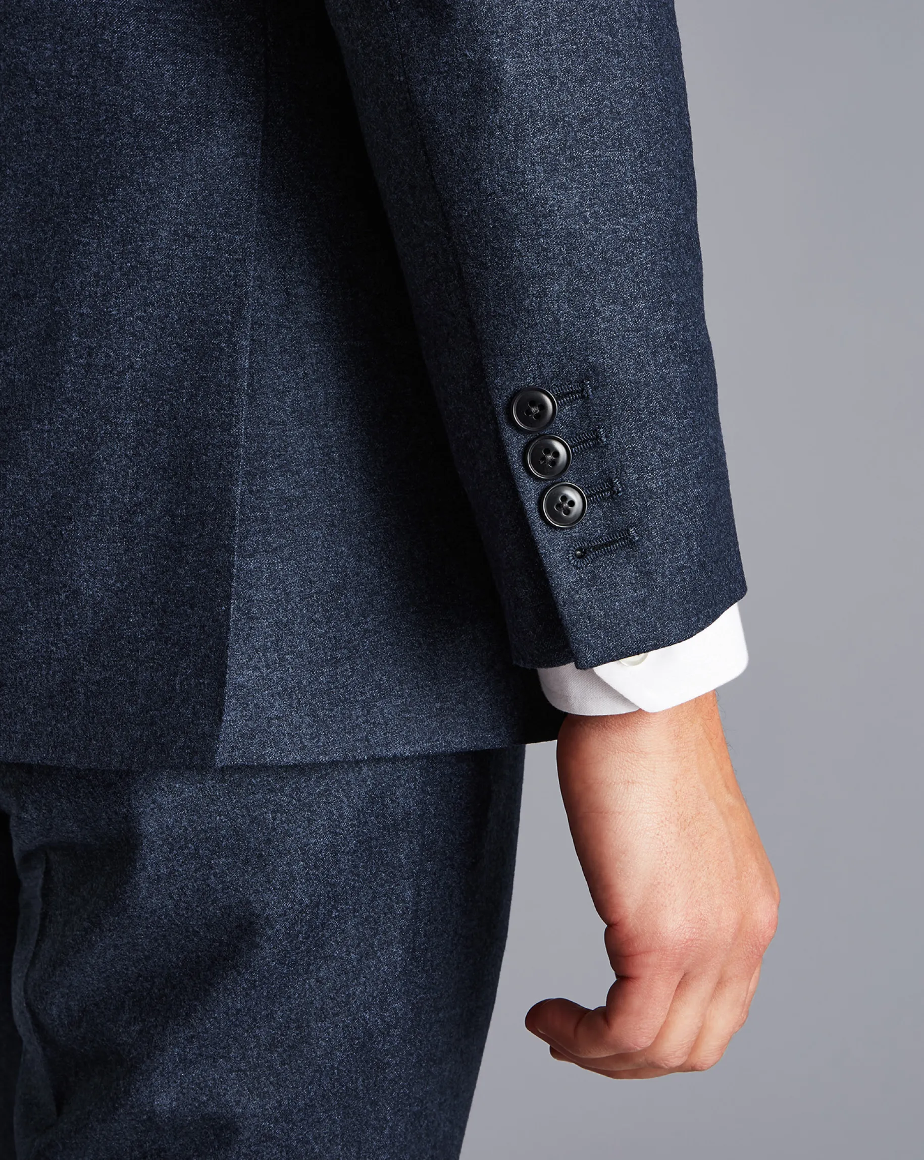 Suit Jackets|Blazers<Charles Tyrwhitt Italian Luxury Stretch Flannel Suit Jacket - Dark Blue