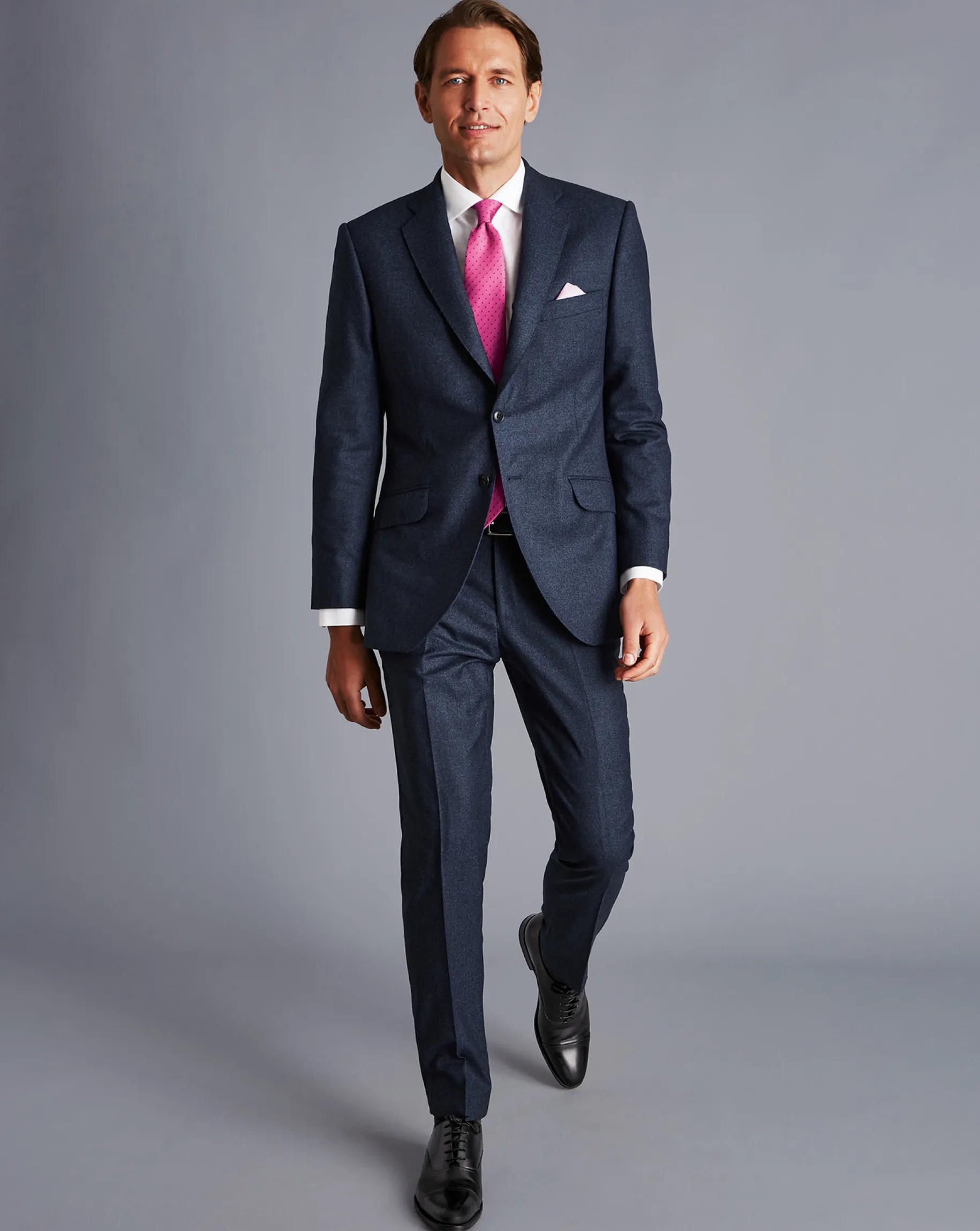 Suit Jackets|Blazers<Charles Tyrwhitt Italian Luxury Stretch Flannel Suit Jacket - Dark Blue