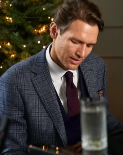 Suit Jackets|Blazers<Charles Tyrwhitt Italian Luxury Stretch Flannel Suit Jacket - Dark Blue
