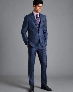 Suit Jackets|Blazers<Charles Tyrwhitt Italian Luxury Textured Suit Jacket - Indigo Blue