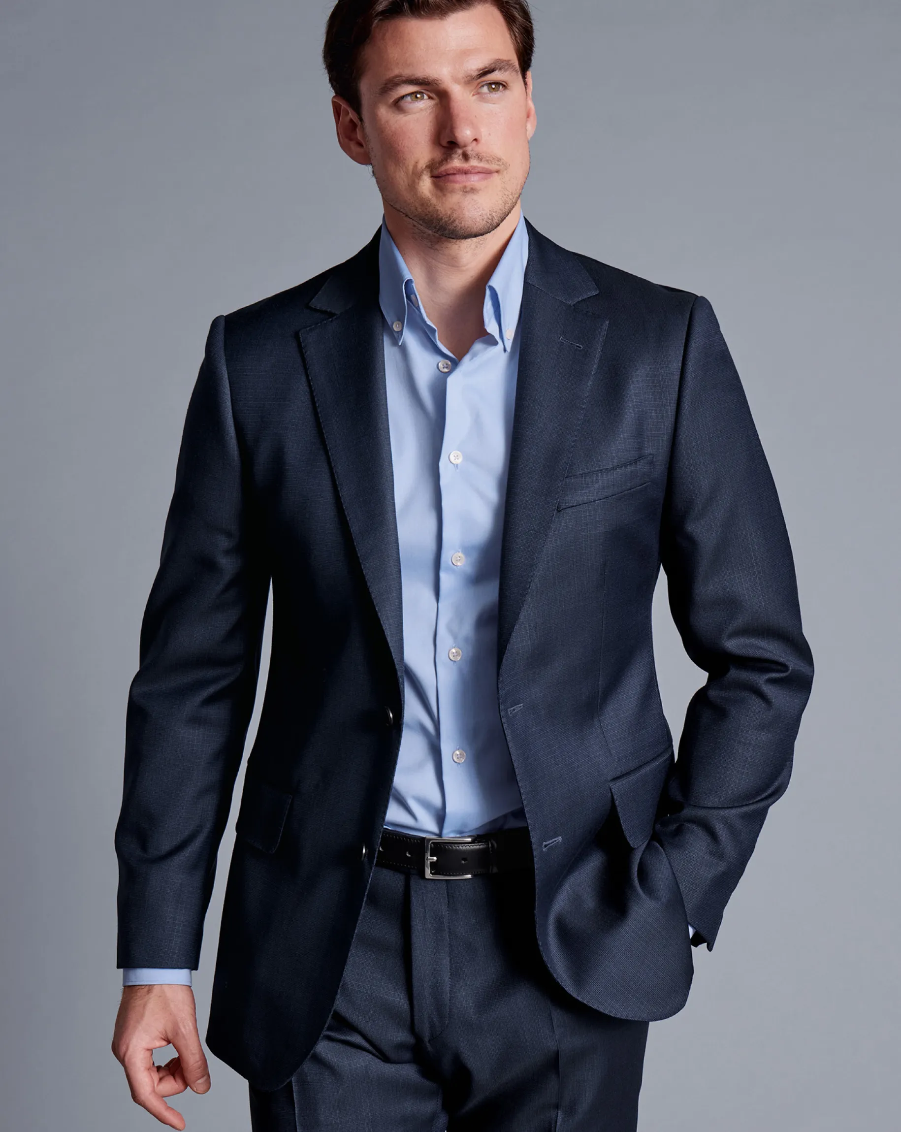 Suit Jackets|Blazers<Charles Tyrwhitt Italian Luxury Textured Suit Jacket - Ink Blue