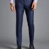 Suit Pants|Pants & Shorts<Charles Tyrwhitt Italian Luxury Textured Suit Pants - Indigo Blue
