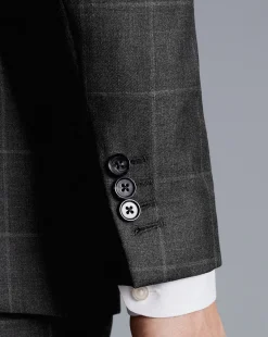 Suit Jackets|Blazers<Charles Tyrwhitt Italian Luxury Windowpane Suit Jacket - Grey