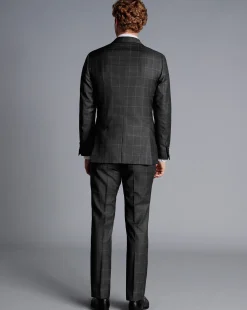 Suit Jackets|Blazers<Charles Tyrwhitt Italian Luxury Windowpane Suit Jacket - Grey