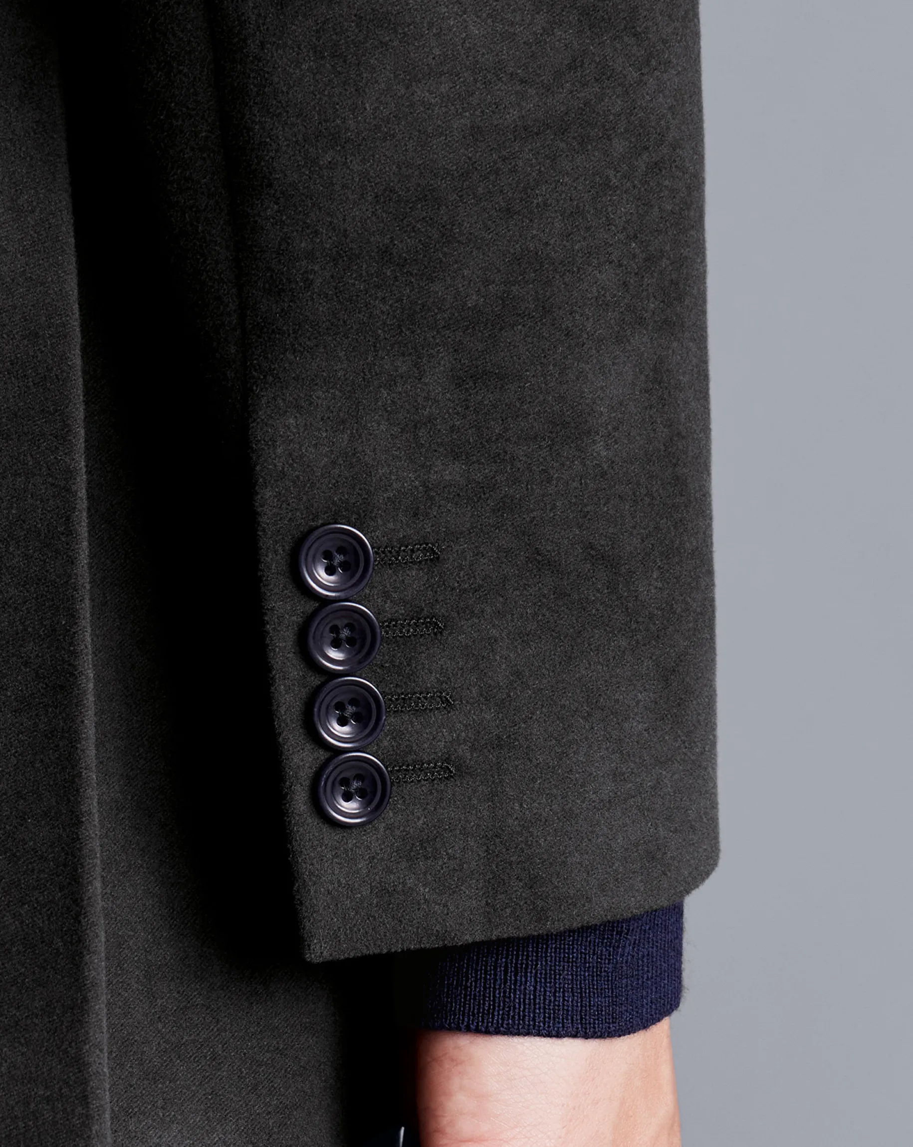 Coats & Jackets|Blazers<Charles Tyrwhitt Italian Moleskin Jacket - Dark Grey