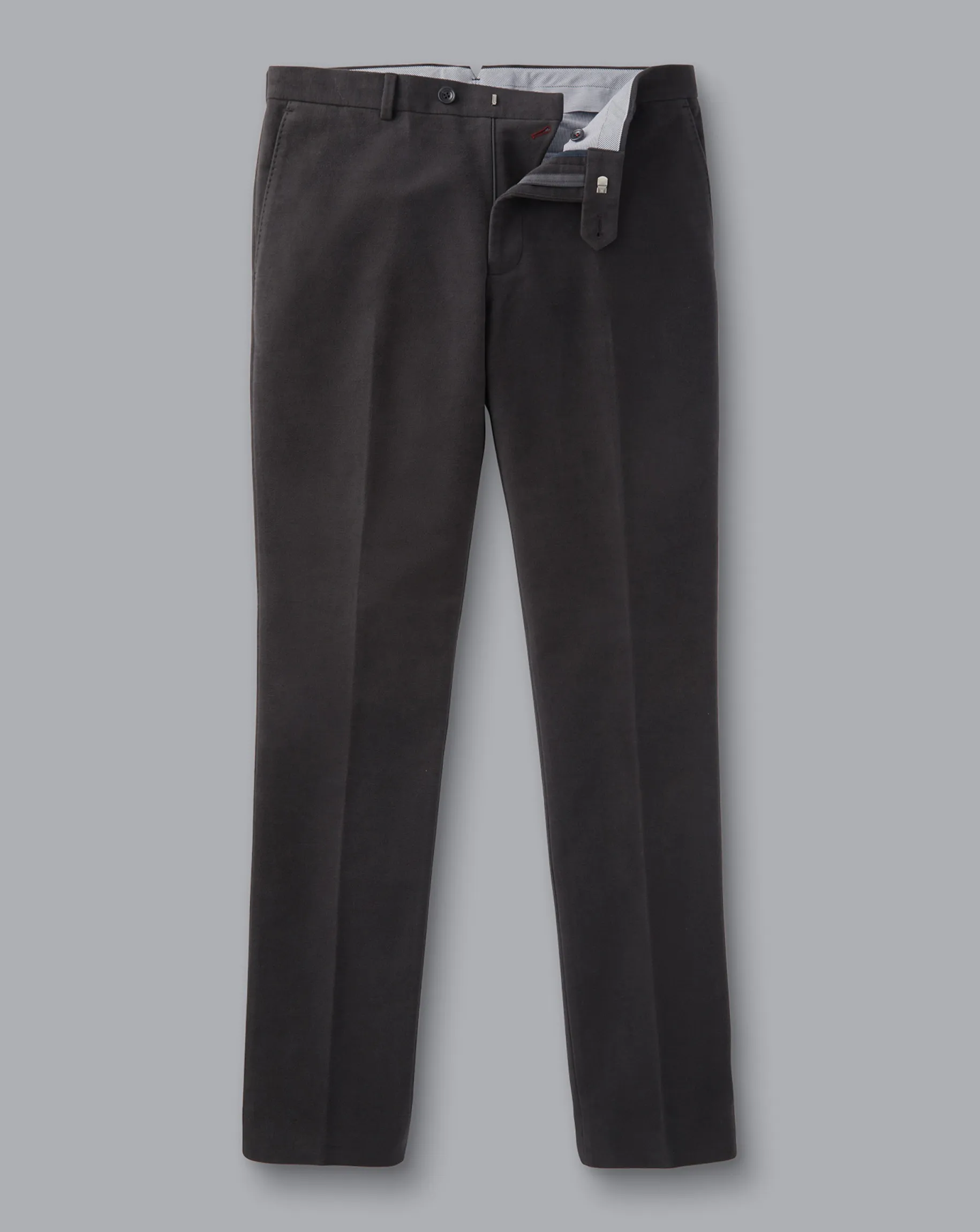 Pants & Shorts<Charles Tyrwhitt Italian Moleskin Pants - Dark Grey