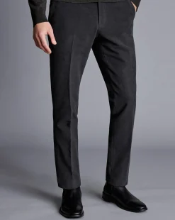 Pants & Shorts<Charles Tyrwhitt Italian Moleskin Pants - Dark Grey